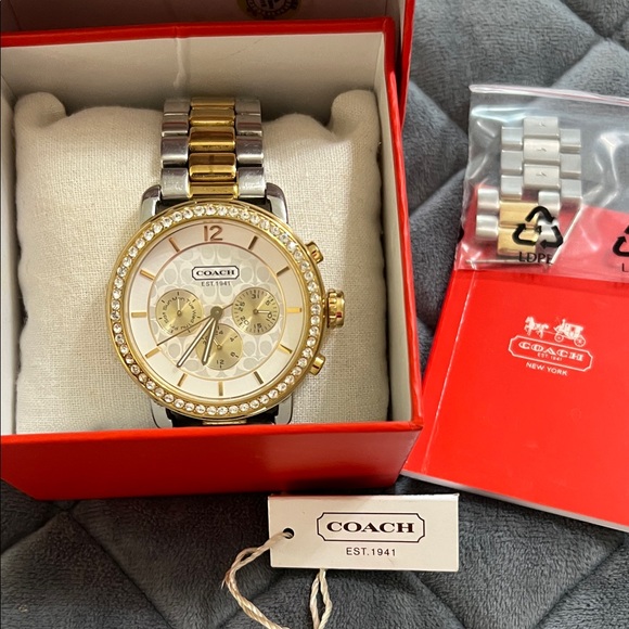 Coach Two-Tone Gold and Silver Watch - Picture 1 of 4